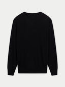 Women C-Neck  Cashmere Jumper Black - Gobi Cashmere #color_black