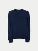 Women C-Neck  Cashmere Jumper Mood Indigo - Gobi Cashmere #color_mood-indigo