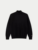 Women T-Neck  Cashmere Jumper Black - Gobi Cashmere