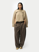 Cashmere Crewneck Twin Set Gray | GOBI UK