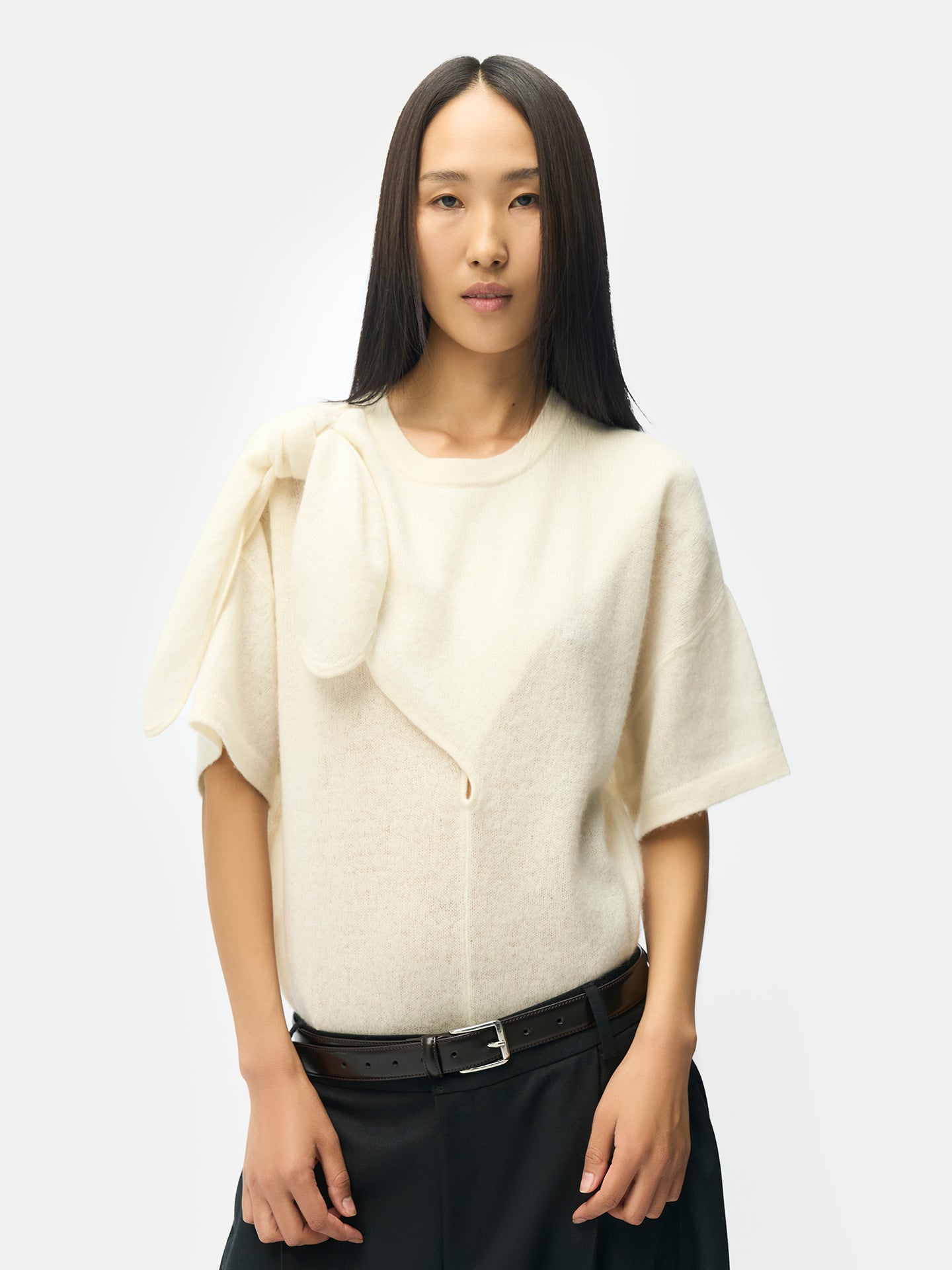 Bow-Tie Cashmere T-shirt