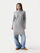 Women's Cashmere Roll neck Jumper Dress | GOBI UK #color_high-rise