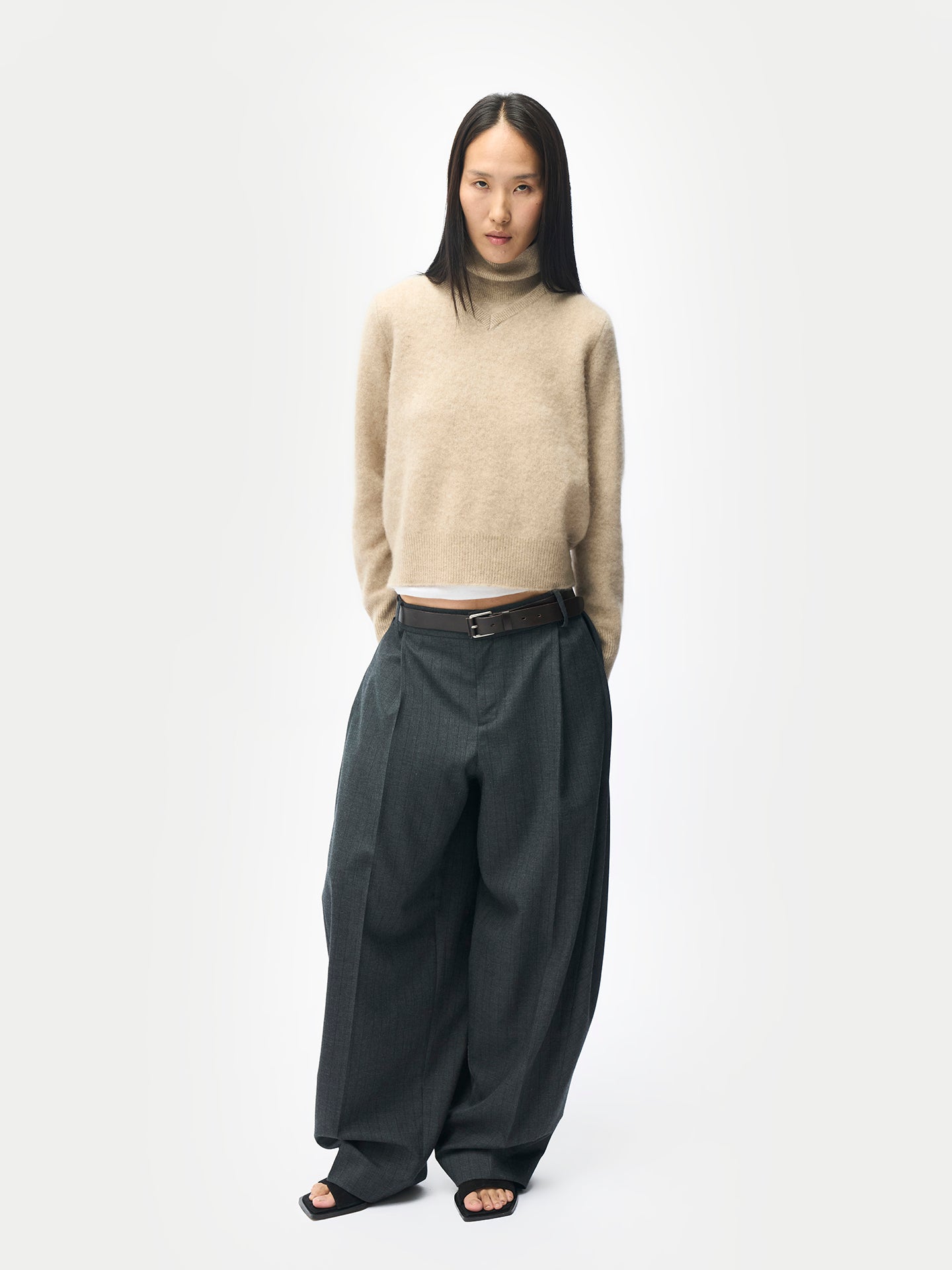 Dual-Collar Cashmere Jumper