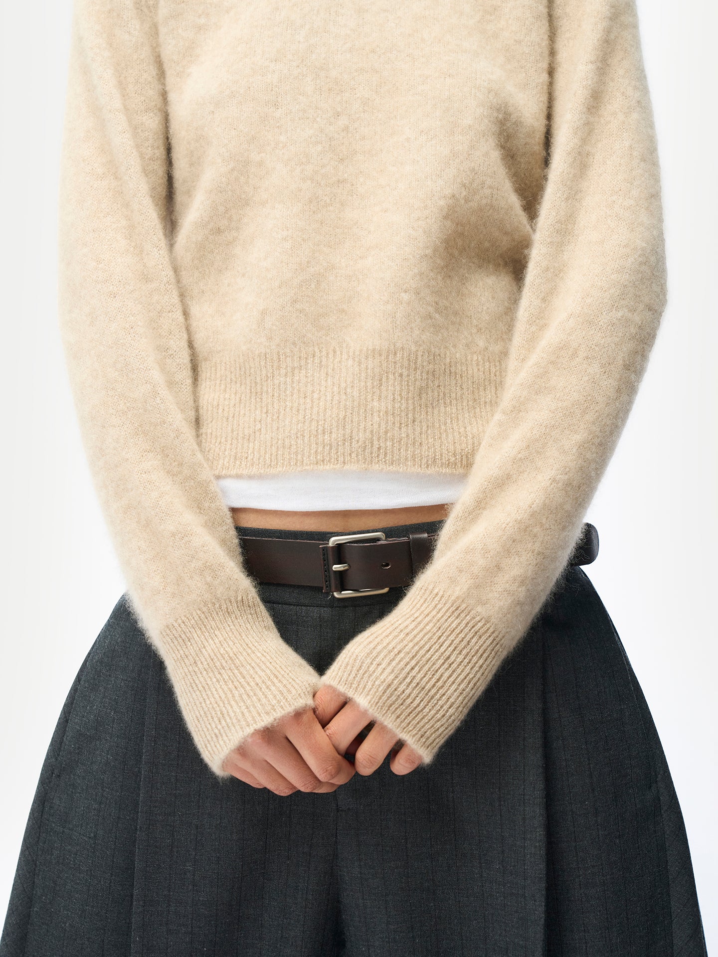 Dual-Collar Cashmere Jumper