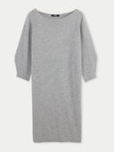 Women's Cashmere Boat Neck Dress Vapor Blue - Gobi Cashmere #color_vapor-blue