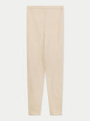 Women's Silk Cashmere Leggings White - Gobi Cashmere