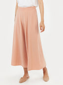 Women's Cashmere 3D Wide Pants Vanilla Cream - Gobi Cashmere #color_vanilla-cream