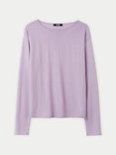 Women's Silk Cashmere Boat Neck Sweater Pink -Gobi Cashmere #color_orchid-bloom