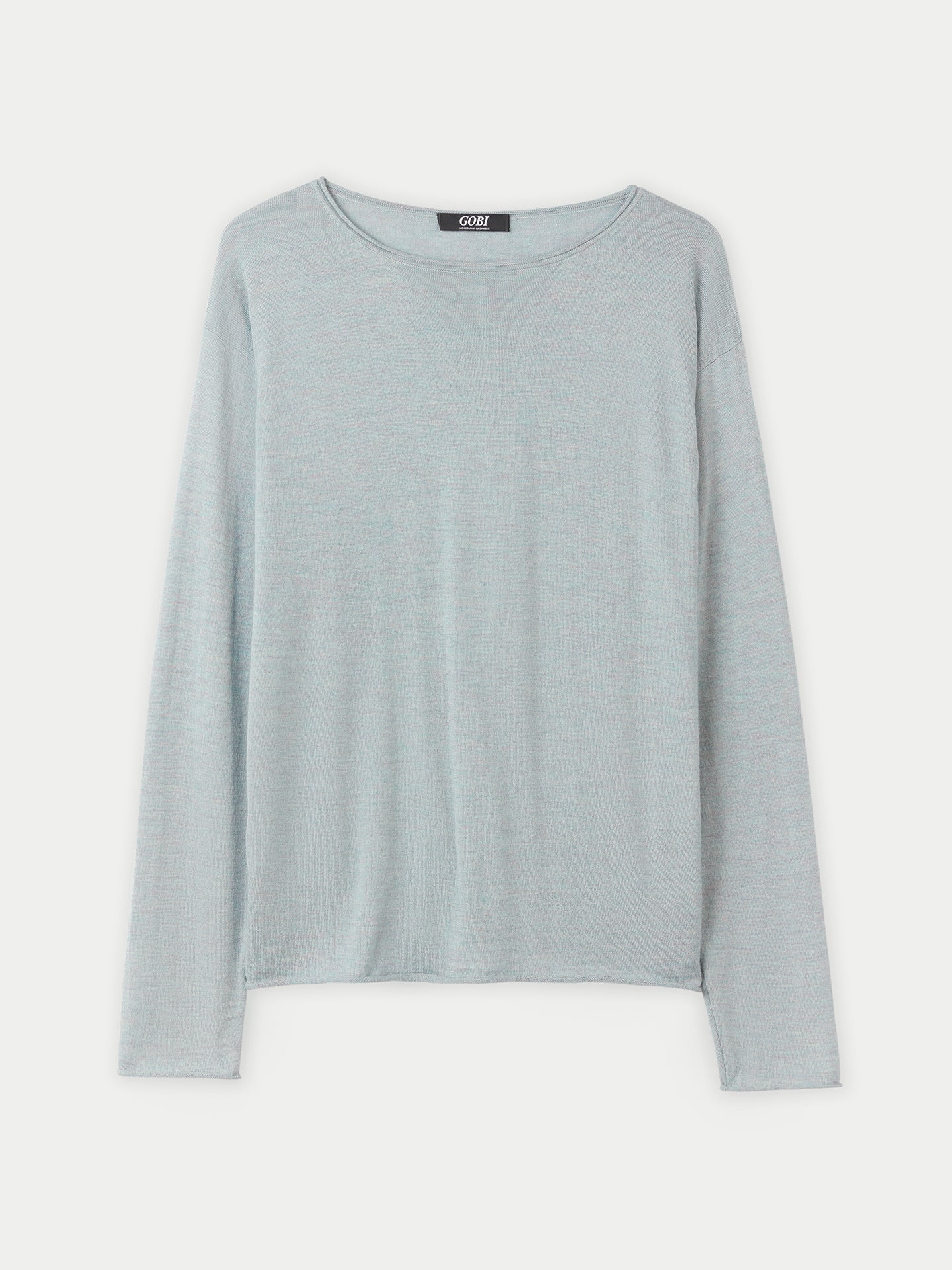 Silk Cashmere Boat Neck Sweater Abyss - Gobi Cashmere
