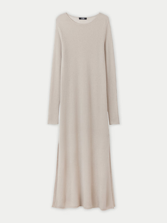 Women's Cashmere Lightweight Dress Grey - Gobi Cashmere