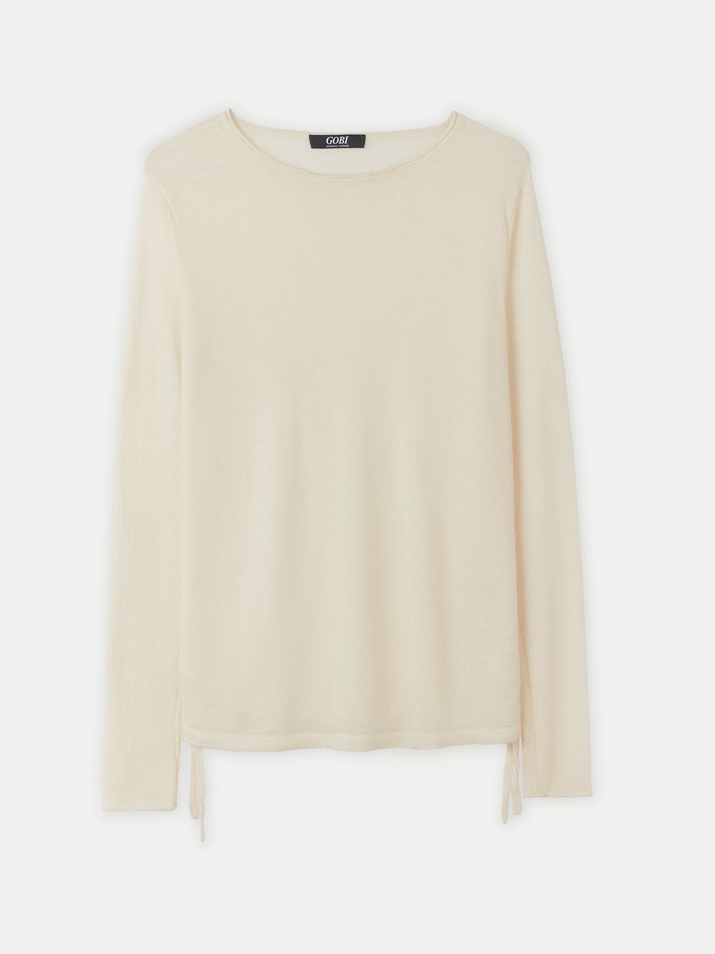 Women's Silk Cashmere Boat Neck Marshmallow - Gobi Cashmere