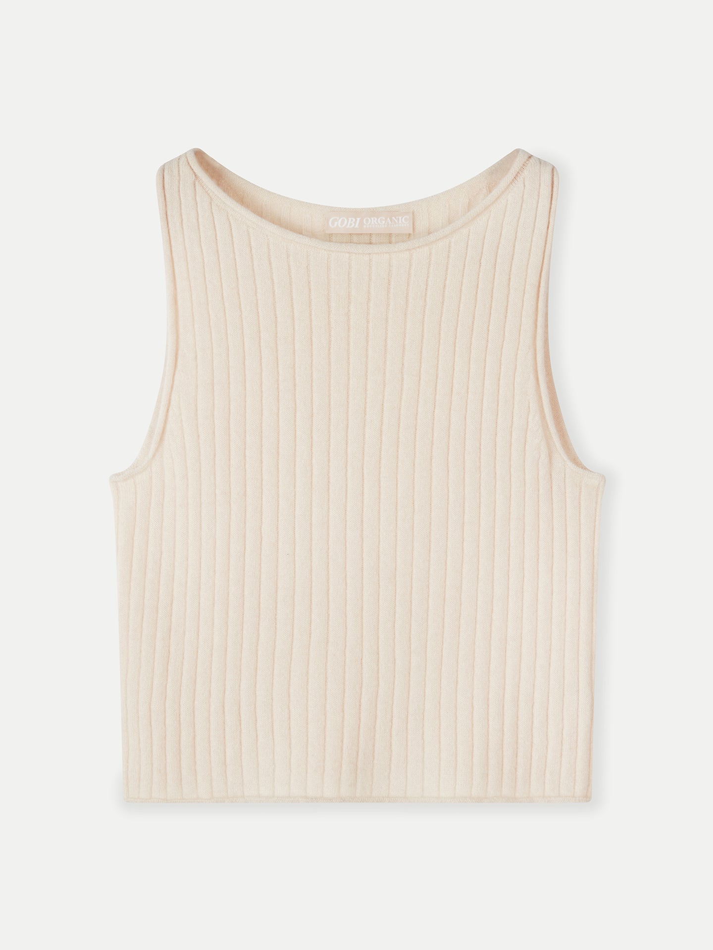 Women's Cashmere Crop Top Off White - Gobi Cashmere