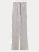 Women's Cashmere Ribbed-Knit Trousers Chateau Gray - Gobi Cashmere #color_chateau-gray