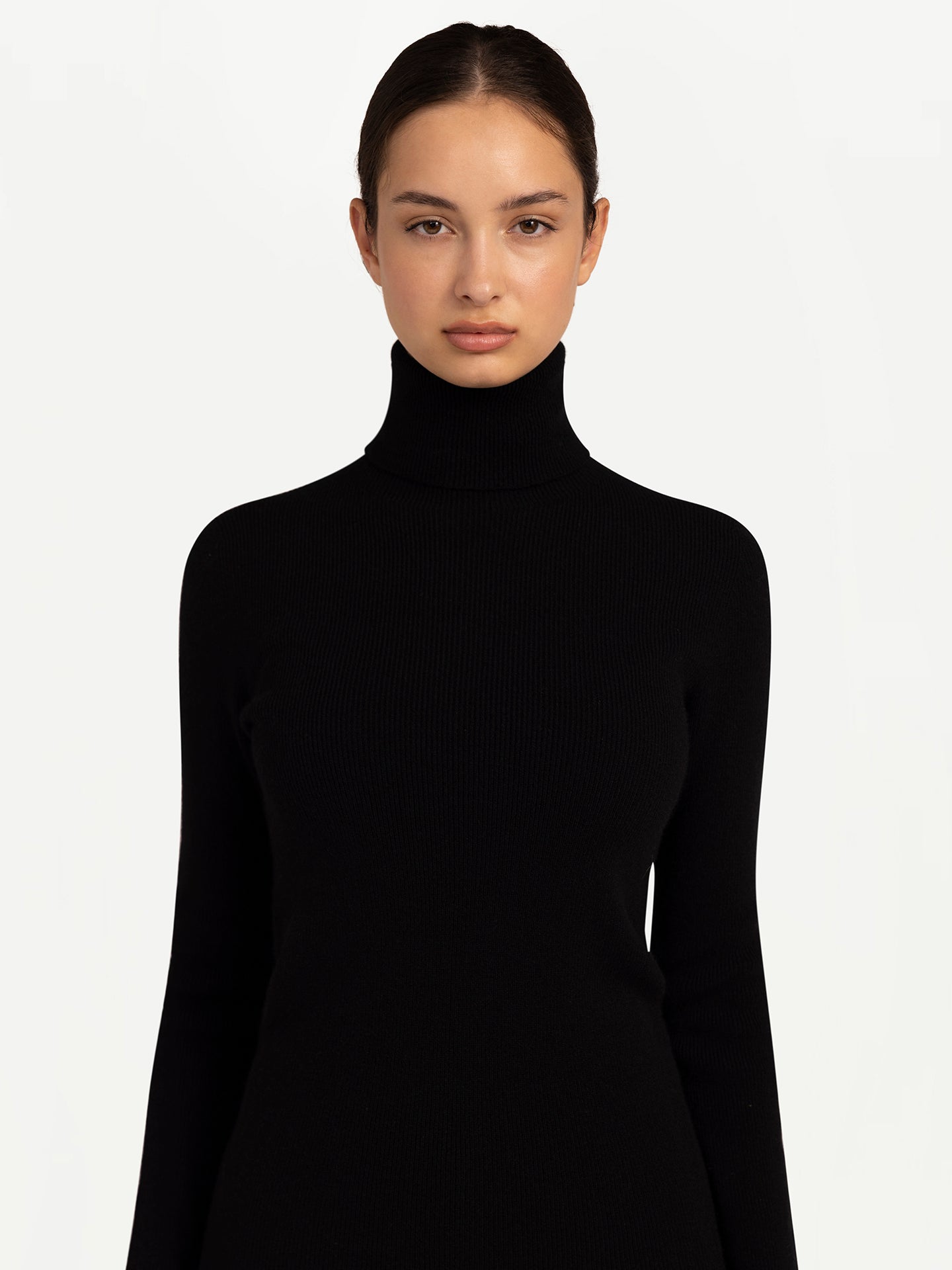 High-Neck Cashmere Turtleneck