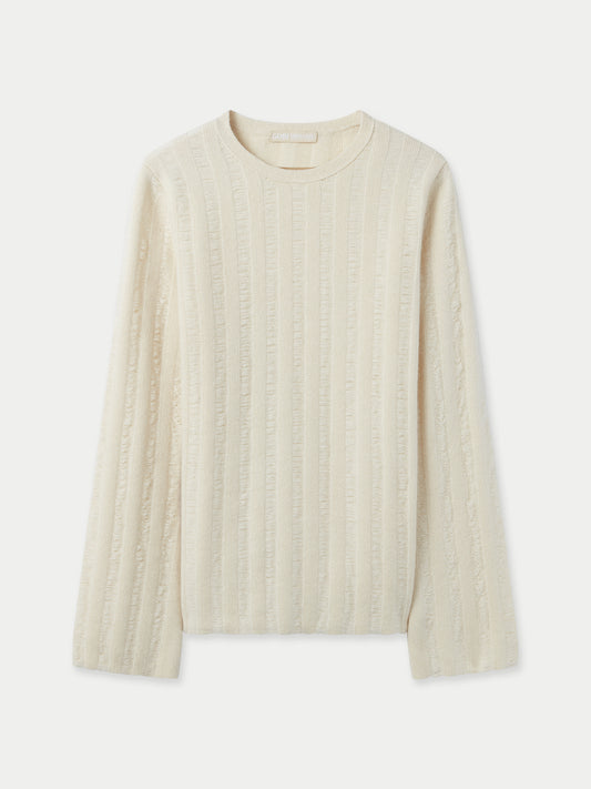 Organic Colour Textured Cashmere Jumper
