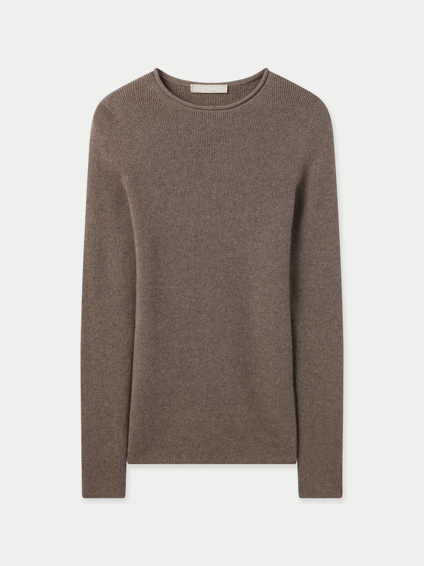 GOBI Cashmere Lightweight Crew-Neck Jumper Taupe