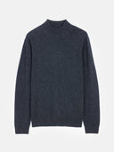 Women's Cashmere Stand-Up Collar Sweater Charcoal - Gobi Cashmere #color_charcoal