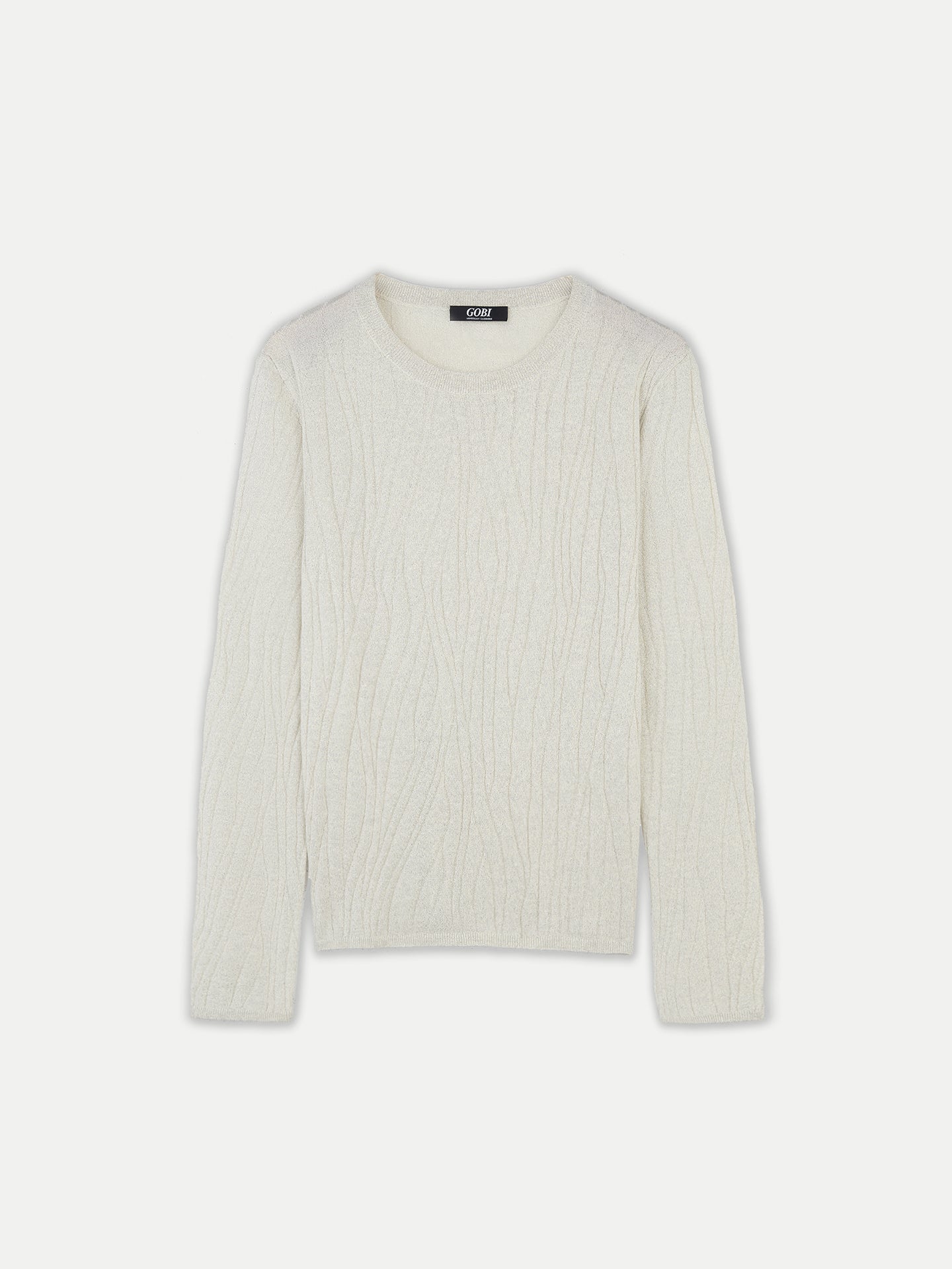 Silk Cashmere Jumper with Silver Threading | GOBI Cashmere