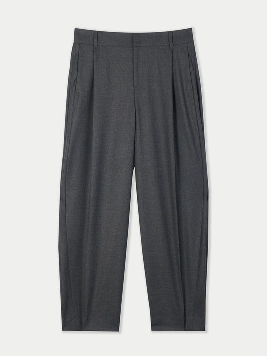 Barrel-Leg Cashmere Trousers
