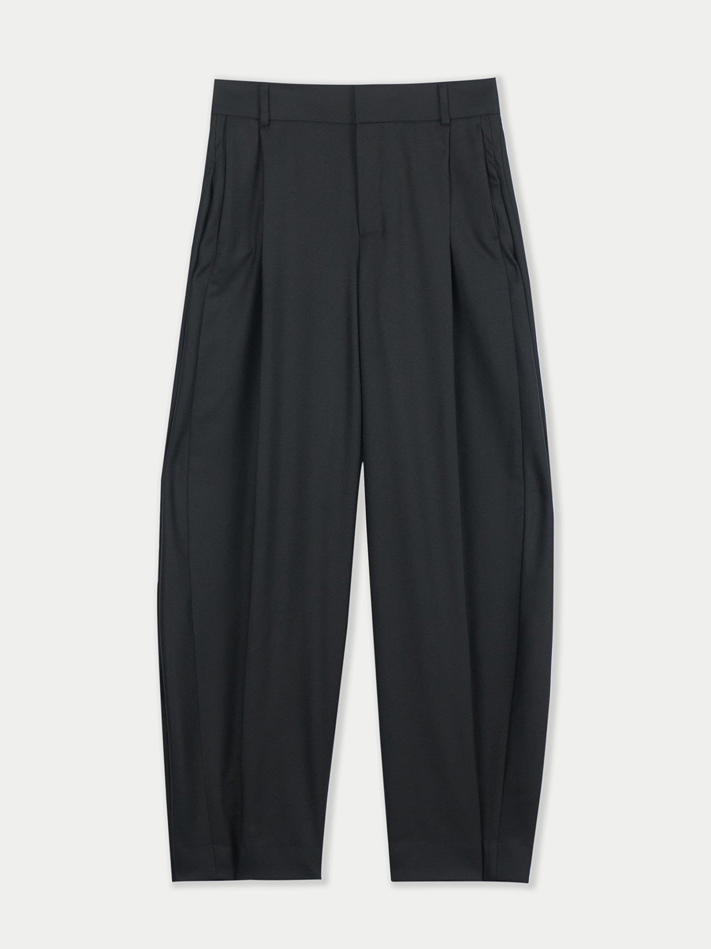 Barrel-Leg Cashmere Trousers
