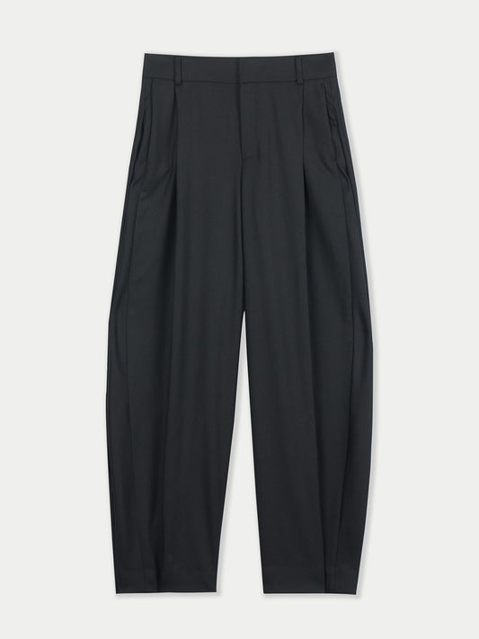 Barrel-Leg Cashmere Trousers