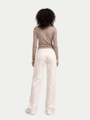 Organic Colour Women C-Neck  Cashmere Jumper Taupe - Gobi Cashmere