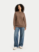 Organic Colour Cashmere Pullover Hoodie Taupe - Gobi Cashmere