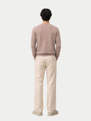 Cashmere Silk C-Neck Jumper Taupe - Gobi Cashmere
