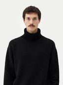 Men's Cashmere Turtleneck Black - Gobi Cashmere