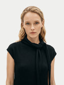 Cashmere Tie-Neck Dress