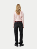 Cashmere Jumper with Draped Scarf Peach Blush - Gobi Cashmere