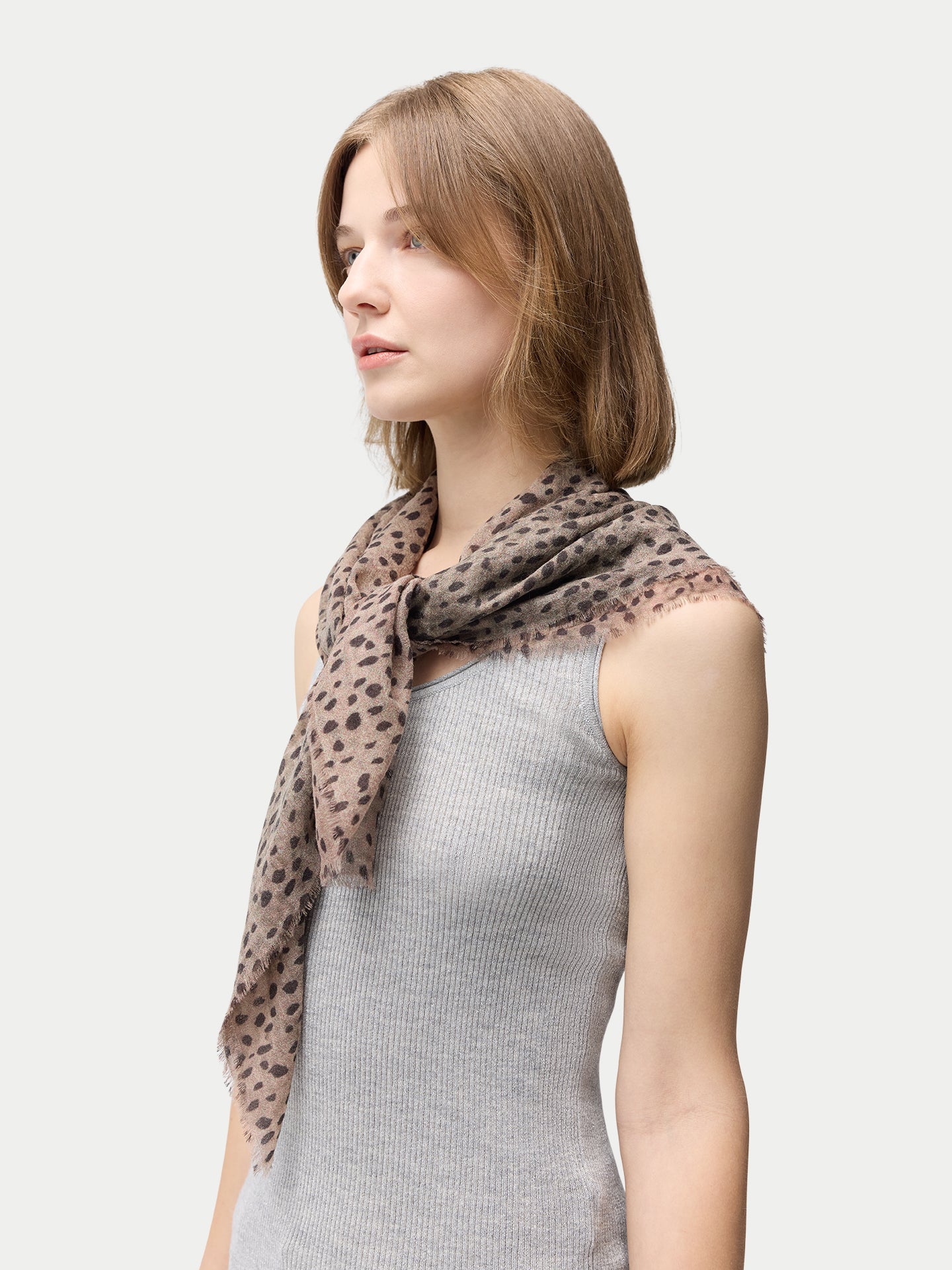 Dune Dots Printed Cashmere Square Shawl