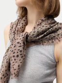 Women’s Dune Dots Cashmere Square Shawl in Coconut Milk | GOBI UK #color_coconut-milk