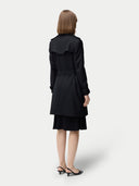 Women’s Cashmere Trench Coat in Black | GOBI UK #color_black