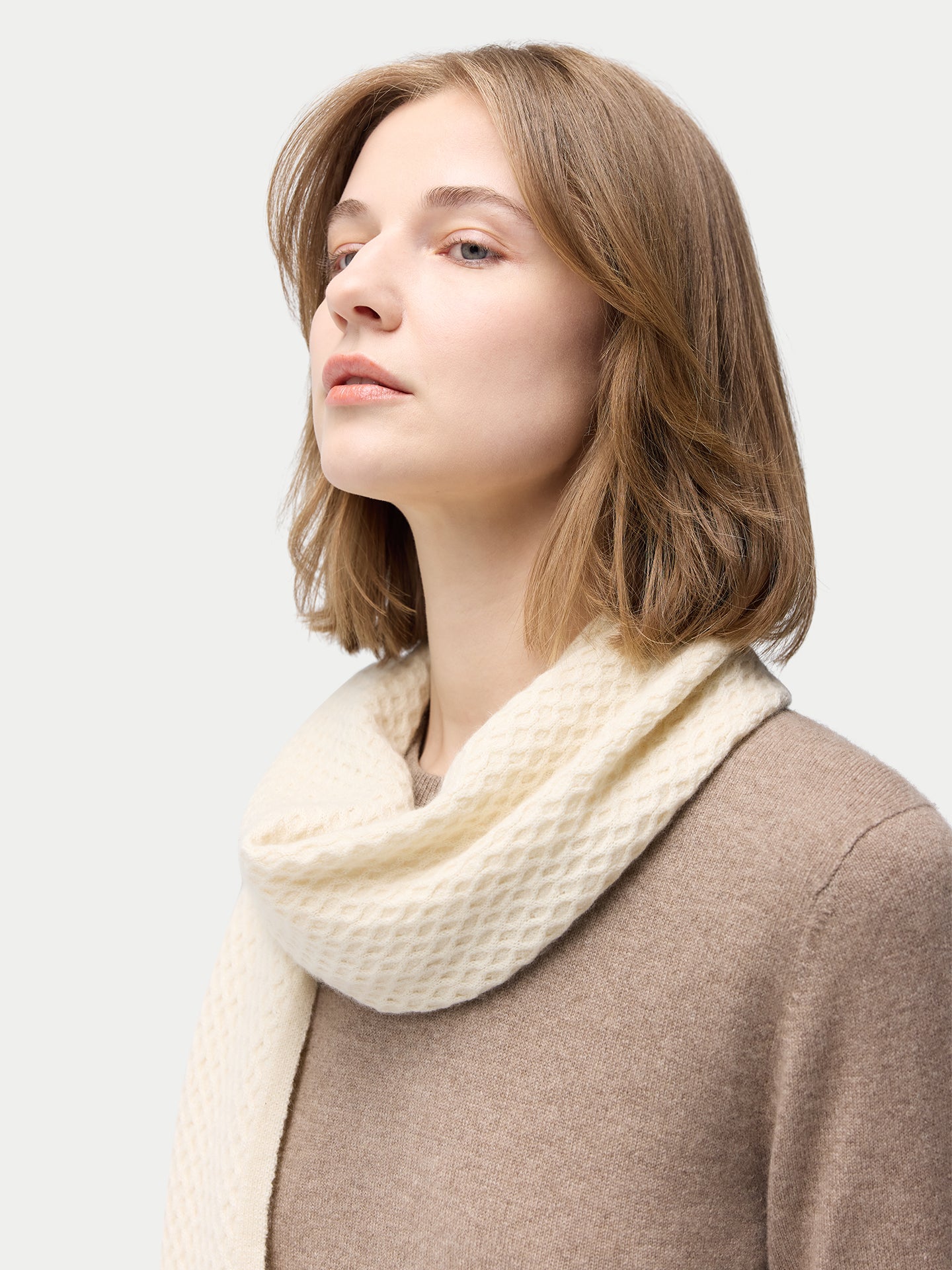 Long Textured Cashmere Scarf | GOBI Cashmere