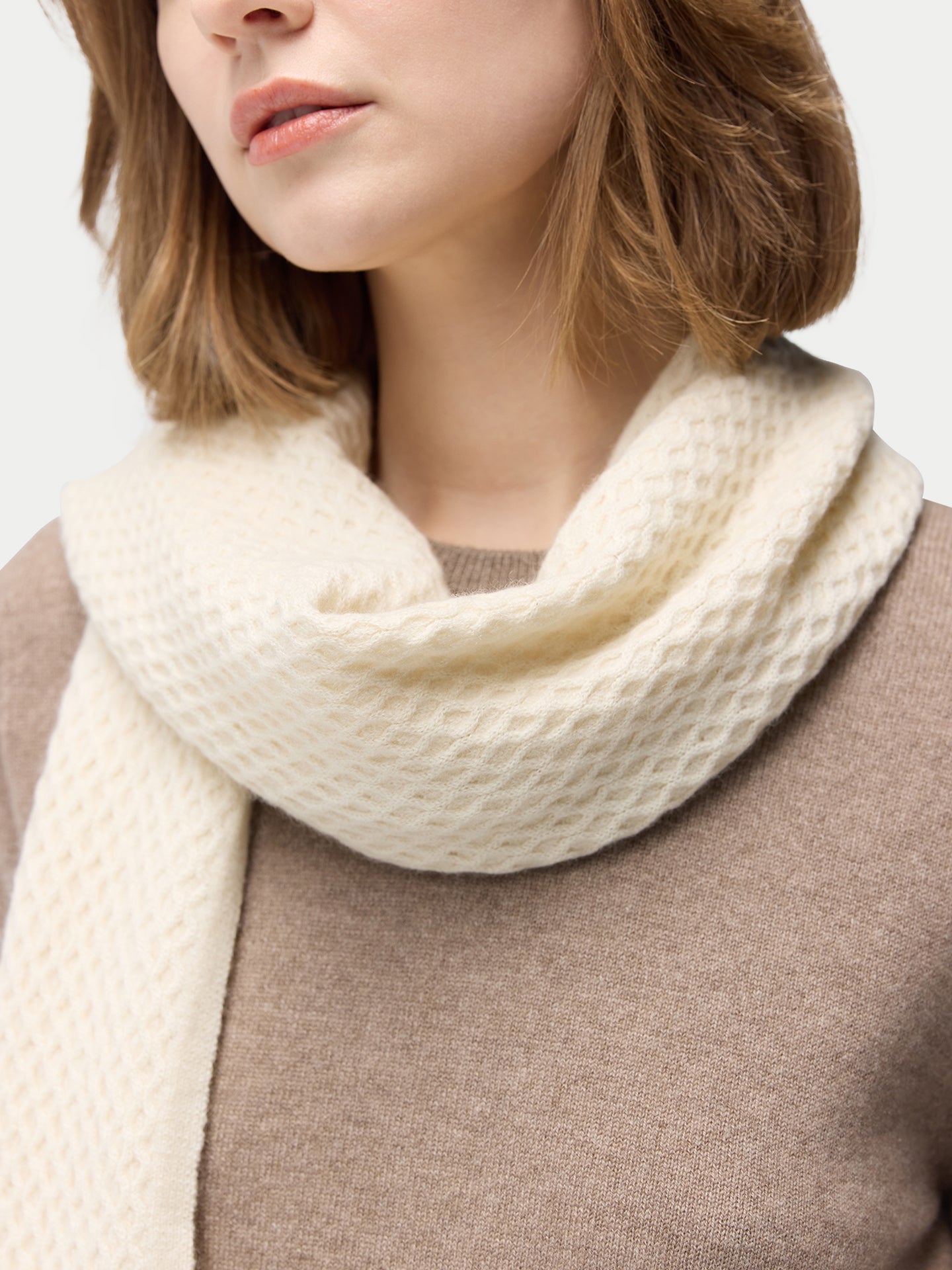Long Textured Cashmere Scarf | GOBI Cashmere