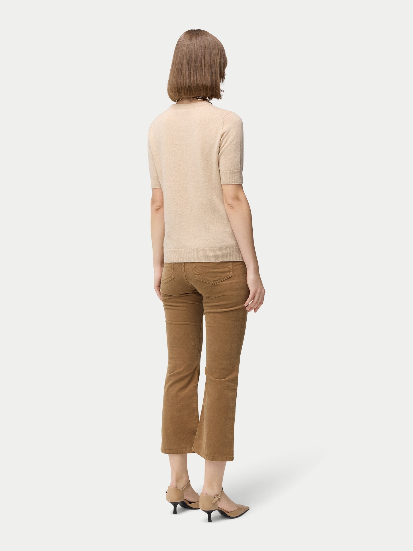 Organic Colour Crew Neck Cashmere Top