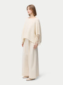Cashmere Poncho with Fringed Sleeve | GOBI Cashmere