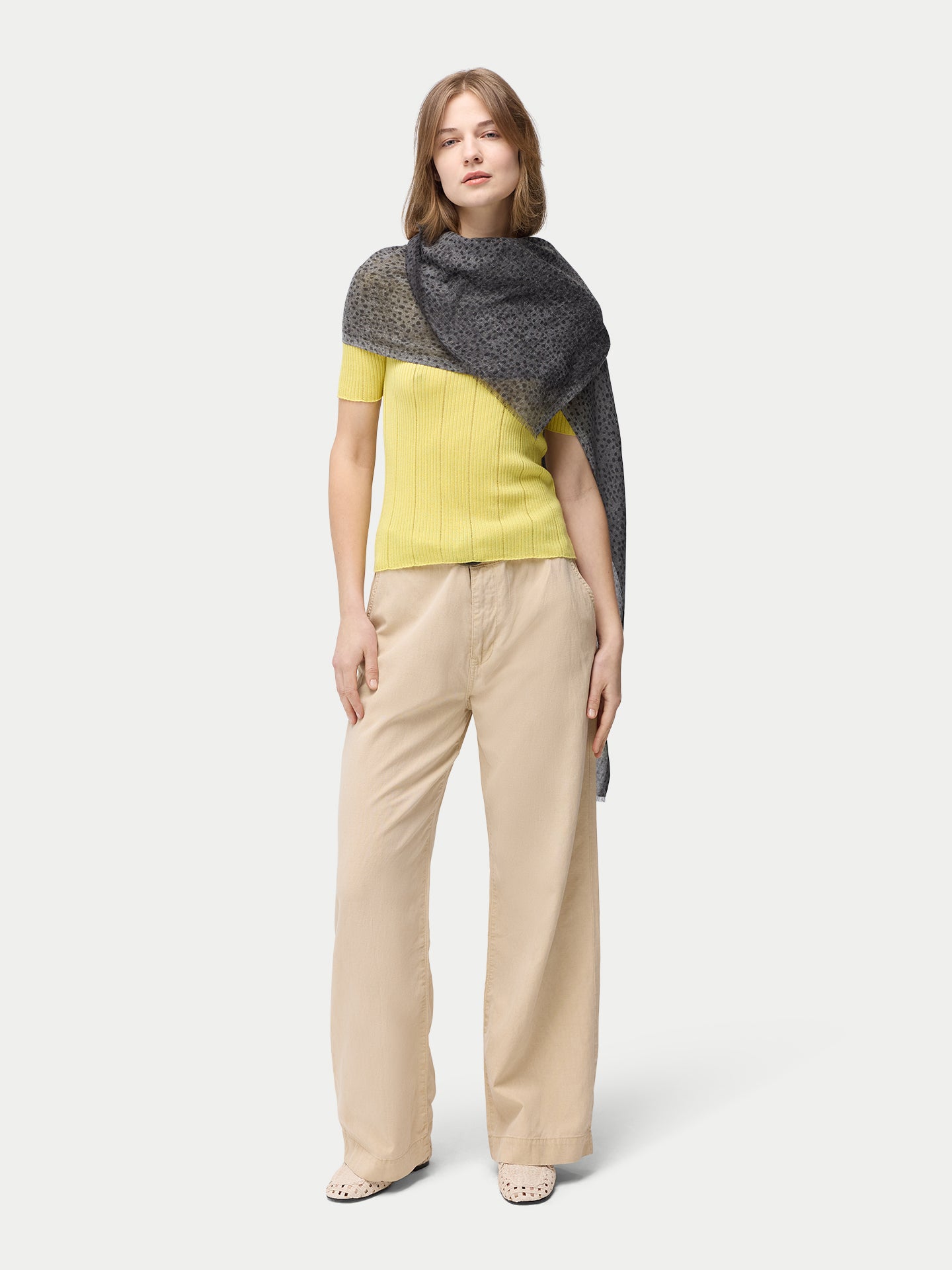 Dune Dots Printed Cashmere Shawl