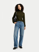 Timeless Cashmere Turtleneck Jumper Capulet Olive - Gobi Cashmere