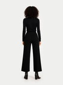 Wide-Leg Cashmere Trousers Black - Gobi Cashmere