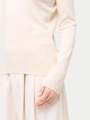 Women’s V-Neck Cashmere Sweater Off-White | GOBI UK