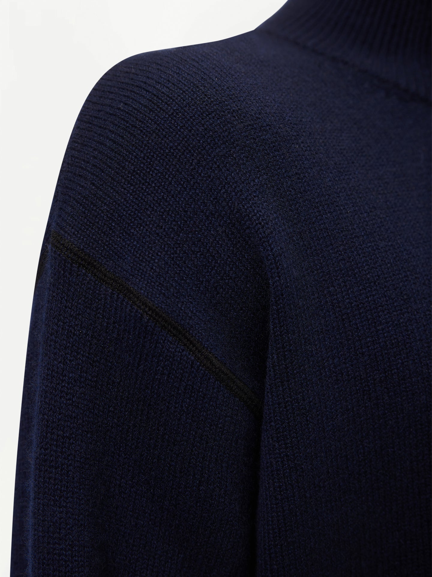 Men’s Cashmere Quarter-Zip Sweater - GOBI Cashmere Navy - Sports Casual