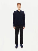 Men’s Cashmere Jacket with Zip Closure in Navy | GOBI UK #color_navy