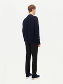 Men’s Cashmere Jacket with Zip Closure in Navy | GOBI UK #color_navy