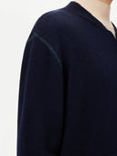 Men’s Cashmere Jacket with Zip Closure in Navy | GOBI UK #color_navy
