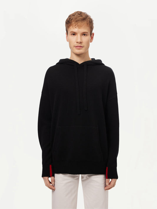 Men’s Cashmere Pullover Black - GOBI Cashmere - Sports Casual