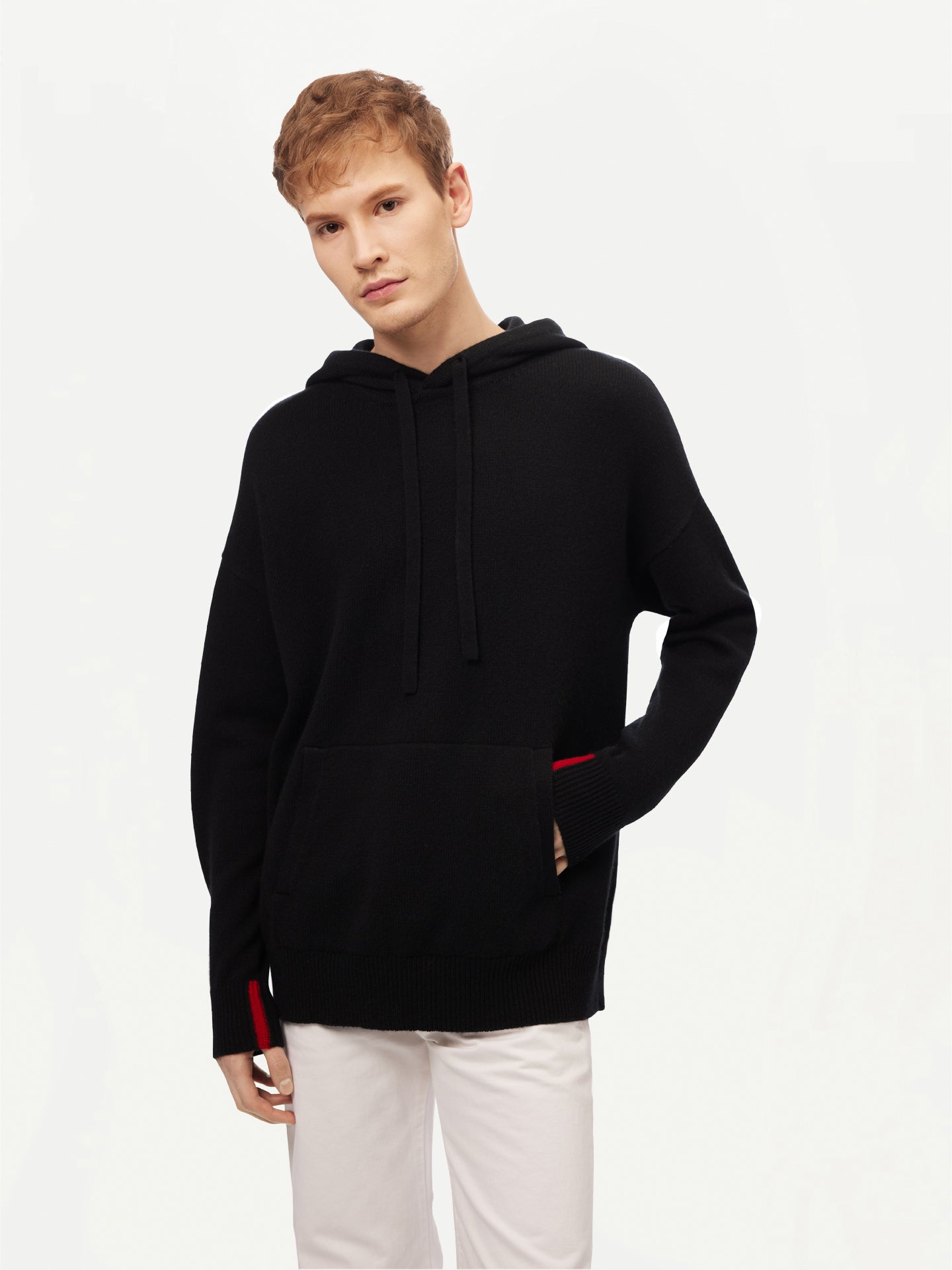 Men’s Cashmere Pullover Black - GOBI Cashmere - Sports Casual