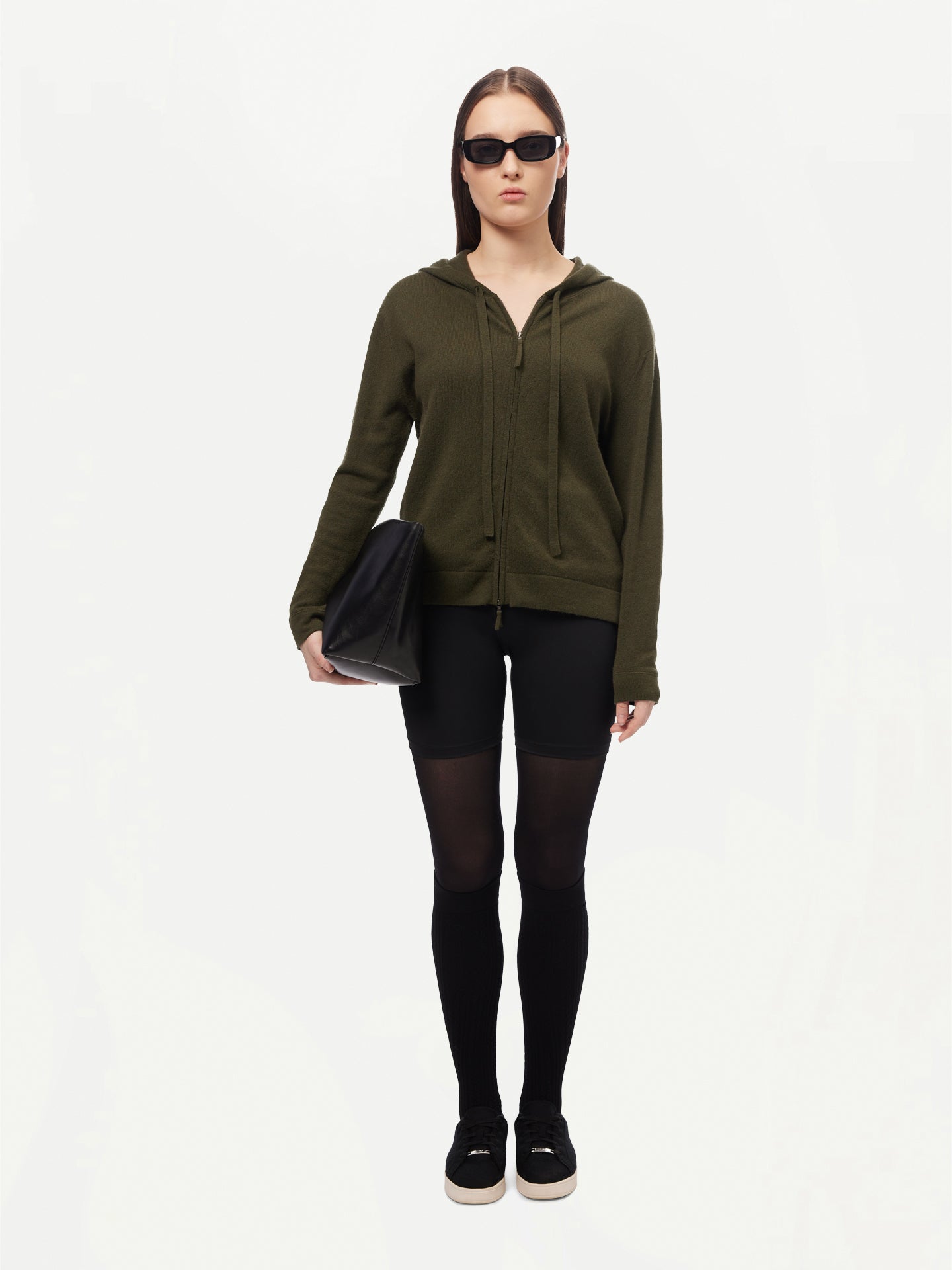 Women’s Cashmere Hoodie Capulet Olive - GOBI Cashmere - Sports Casual