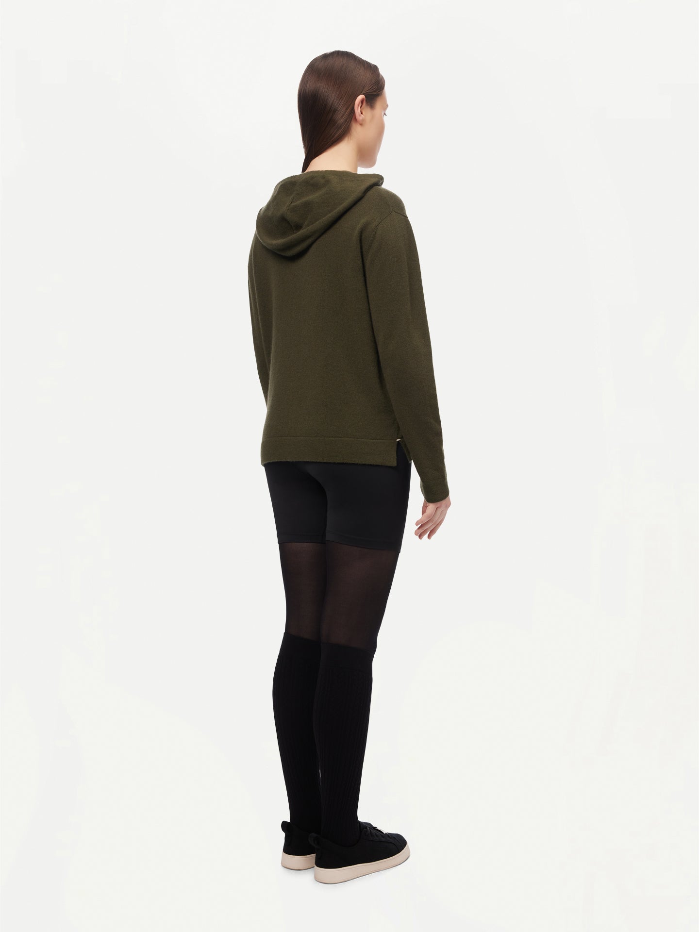 Women’s Cashmere Hoodie Capulet Olive - GOBI Cashmere - Sports Casual